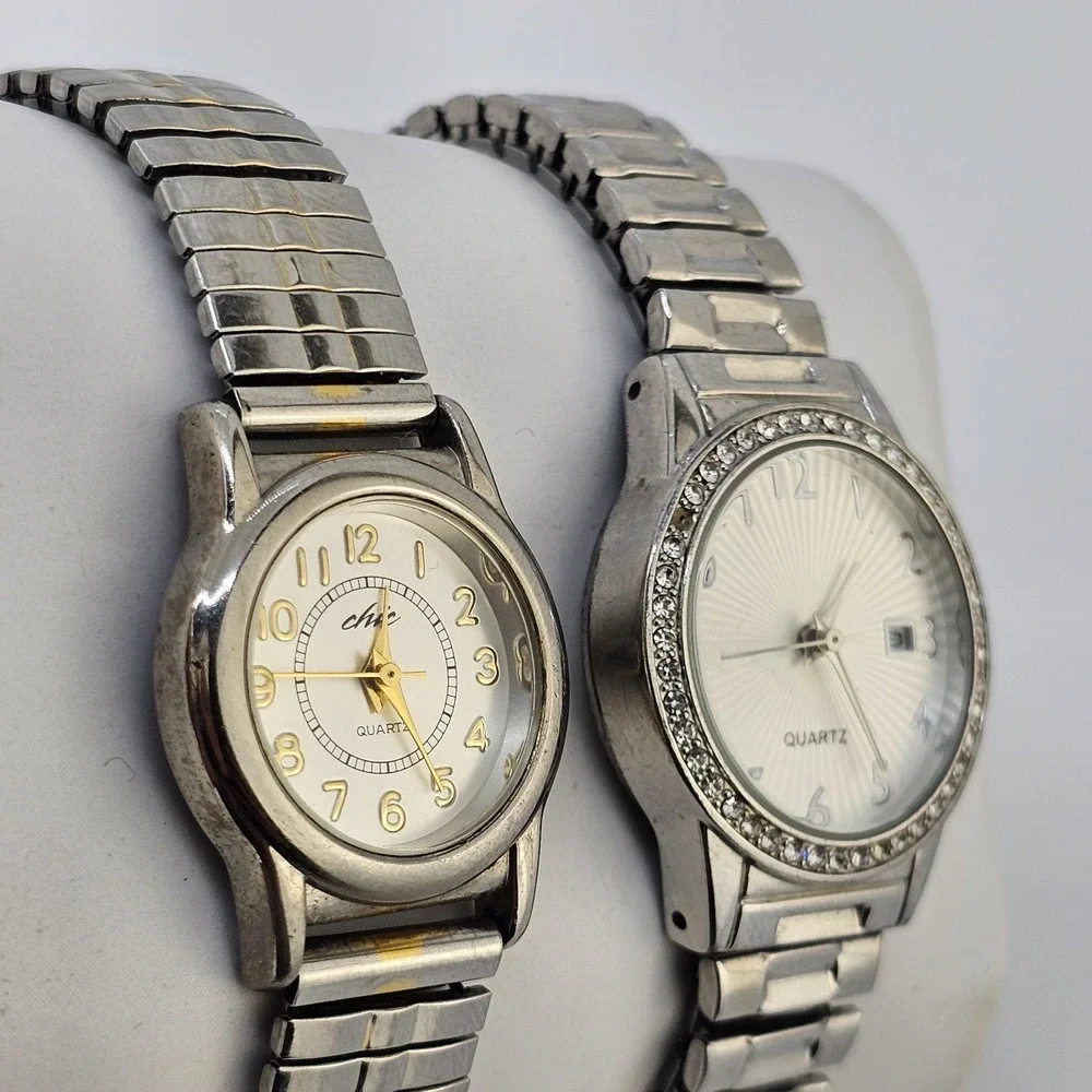 2X Women's Watch‎ 25-28MM Gray Dial Gray Expandable Band 6